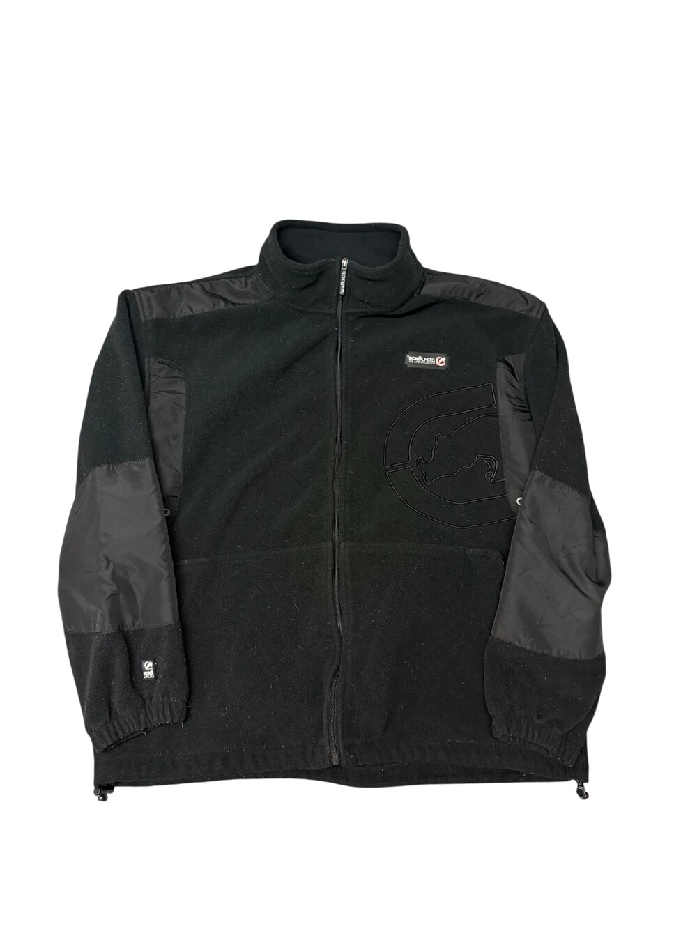 Ecko Unltd Jacket Mens XL Black Fleece Bomber Full Zip Logo Y2K Hip hop